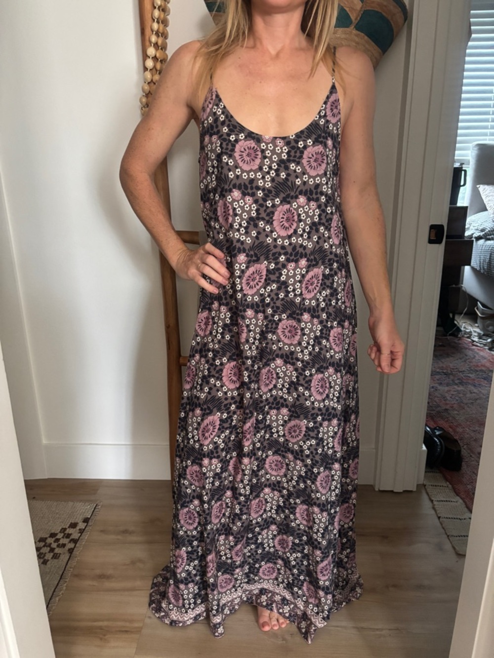 Natalie Martin Purple Floral Maxi Dress